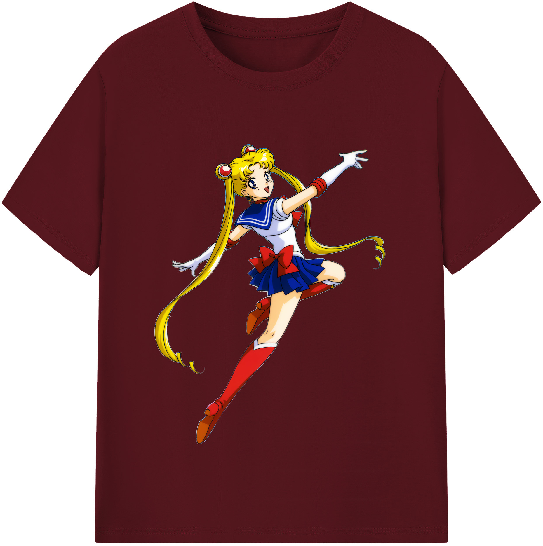 （画像用） 美少女戦士セーラームーン 月野 うさぎ つきの うさぎ Sailor Moon Tsukino Usagi 綿100％半袖Tシャツ（フロントプリント）